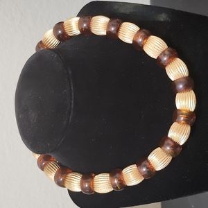 Vintage Napier gold and brown necklace